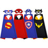 Karazzo Superhero Capes And Masks Kids Costumes Halloween Christmas Cosplay Dress Up For Boys Girls (Blue-4Pcs)