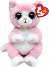 Ty Beanie Bellies Lillibelle Plush Kitten, 20 cm, Multi-coloured, Soft Fabric, Blue Glitter Eyes, Model 41283