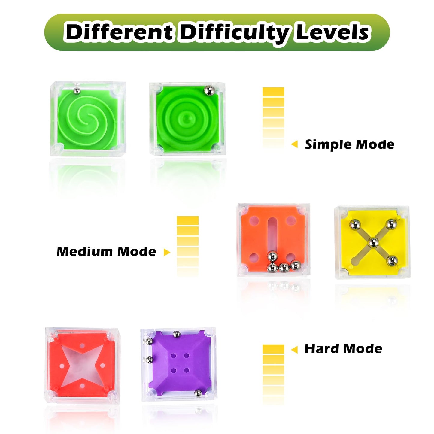 Goldge 24 Pcs Balance Iq Maze Game Toy Set - Mini 3D Brain Maze Puzzle Cubes In A Box. Fun Party Favor Games And Ideal Prizes Fo
