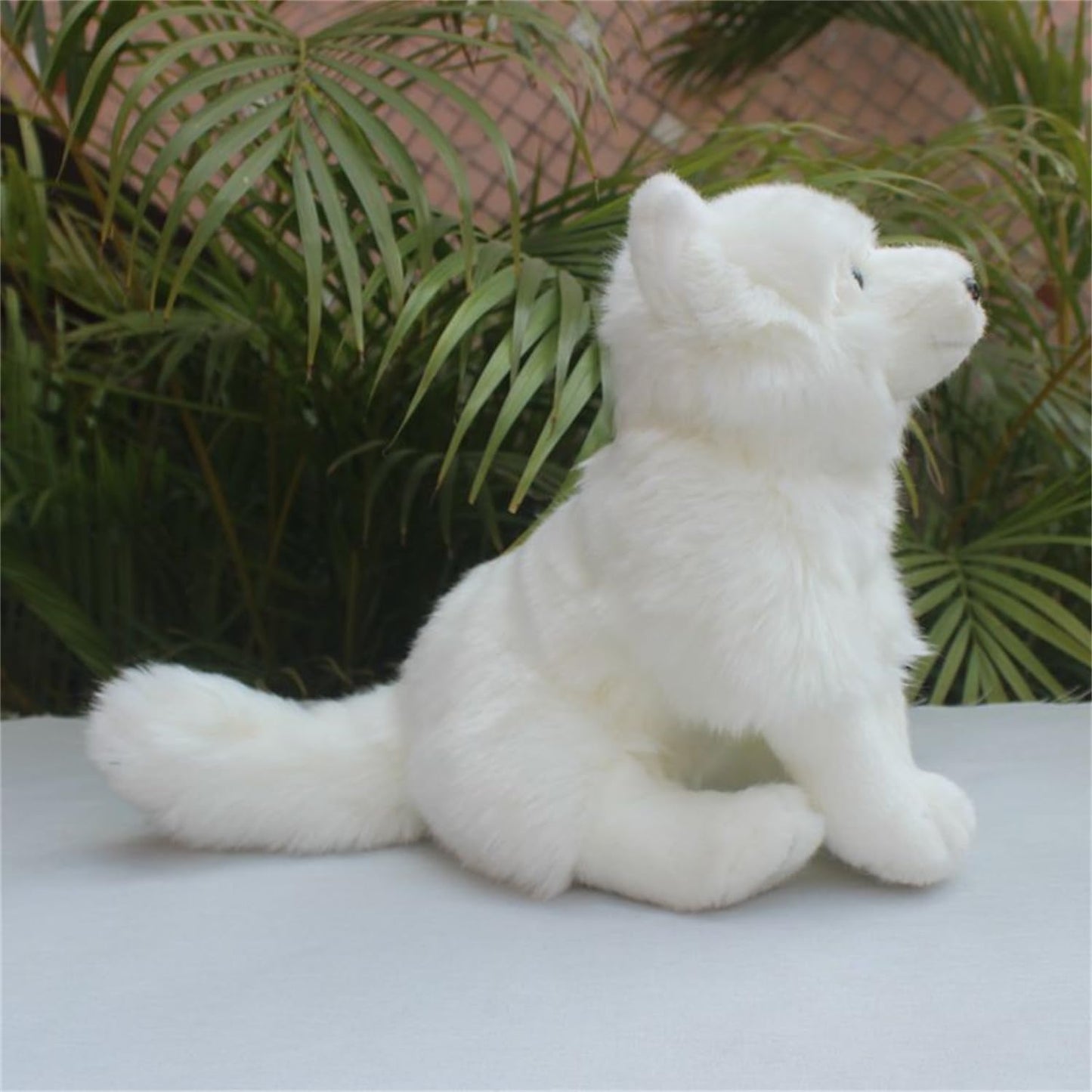 Tammyflyfly Arctic Fox Plush Toy 10Inches, 26Cm, Soft Snow Queen Fox Stuffed Animal Doll (C-Small Sit)