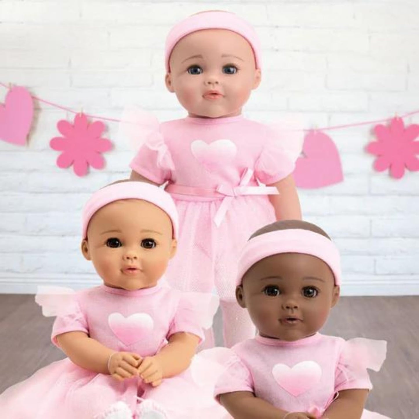 Adora Baby Ballerina Collection, 13'' Baby Doll Set With Pink Dress, Headband And Ballerina Shoes, Made In Soft Vinyl, Fresh Bab