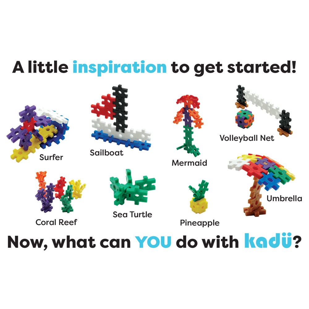 Incredibly Interconnectable Toys Kadu Classic 80 Piece Classic Set - Stem/Steam Building + Construction Toy, For Open + Imaginative Play