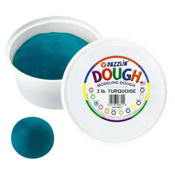 Hygloss Dazzlin’ Modeling Dough, Non-Toxic Turquoise Craft Dough, 3 lbs, Unscented, Perfect for Kids Arts & Crafts, Great Stocking Stuffer