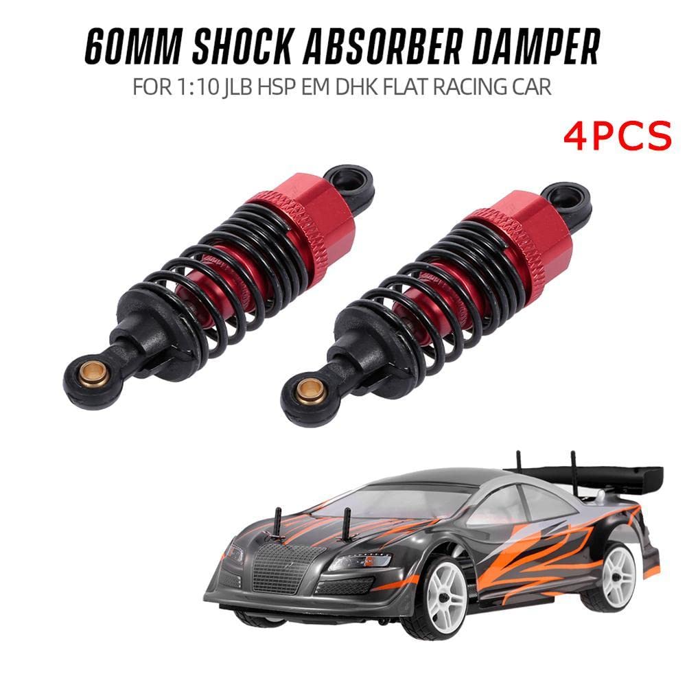 Aluminum Oil Filled RC Shocks Absorbers Damper for Tamiya TT01 Mf-01x 1/10 RC Car Upgrade Parts 4 pcs/set(Green)