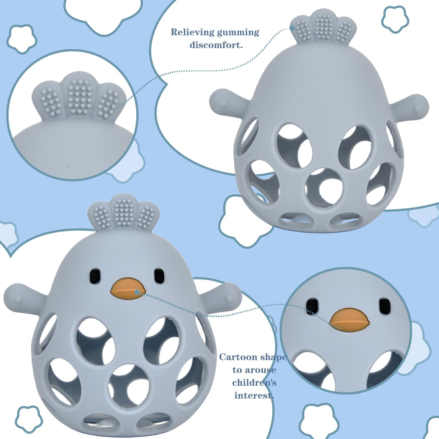 Baby Teething Toys, Teething Toys, Teethers For Babies 3-6 Months, Baby Chew Toys, Bpa Free Teether Mitten With Soft Texture For