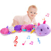 Kaeohye Baby Infant Musical Stuffed Animal Soft Toy With Multi-Sensory Crinkle, Rattle & Textures,Baby Girl Toy Birthday Gift For 0 3 6 9 12 Months+,Caterpillar,Purple