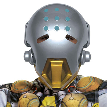 Overwatch Zenyatta Costume, Video Game Inspired Character Outfit For Kids, Muscle Padded Jumpsuit, Child Size Large (10-12) Tan