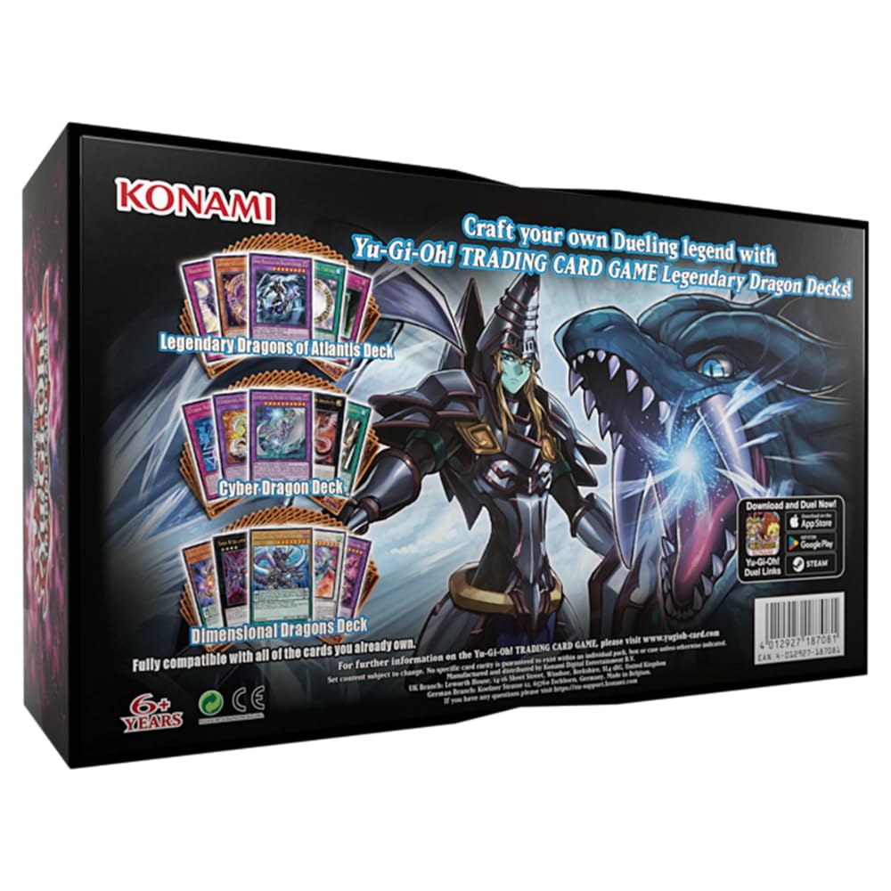 Yu Gi Oh! Legendary Dragon Decks - Unlimited Reprint, Cardboard, Black, Model LDDU