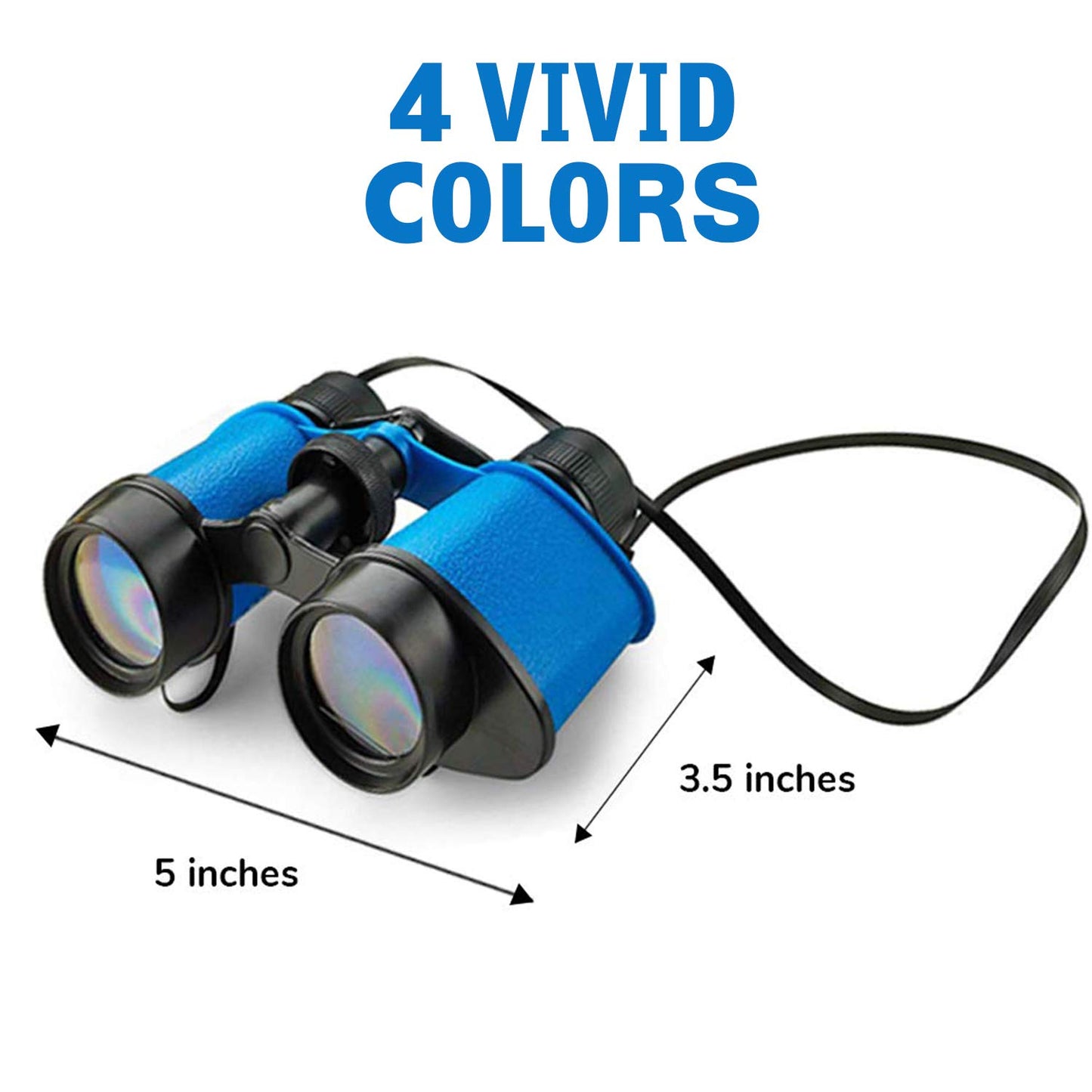 Kicko Toy Binoculars With Neck String - 24 Pack - 3.5 X 5 Inch - Novelty Binoculars For Children, Sightseeing, Birdwatching, Wil