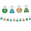 YiiiGoood Science Theme Happy Birthday Paper Banner For Kids Birthday Party