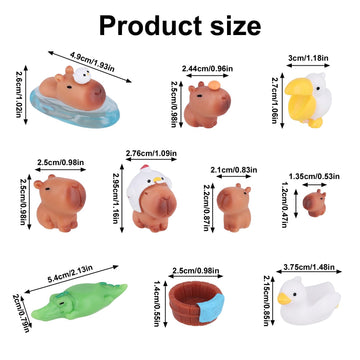 10Pcs Mini Resin Capybara, Miniature Capybara Figures Figurines Tiny Capybara Figures Miniature Garden Accessories Mini Resin Animals Ornaments For Bonsai Miniature Landscape Desktop Dollhouse