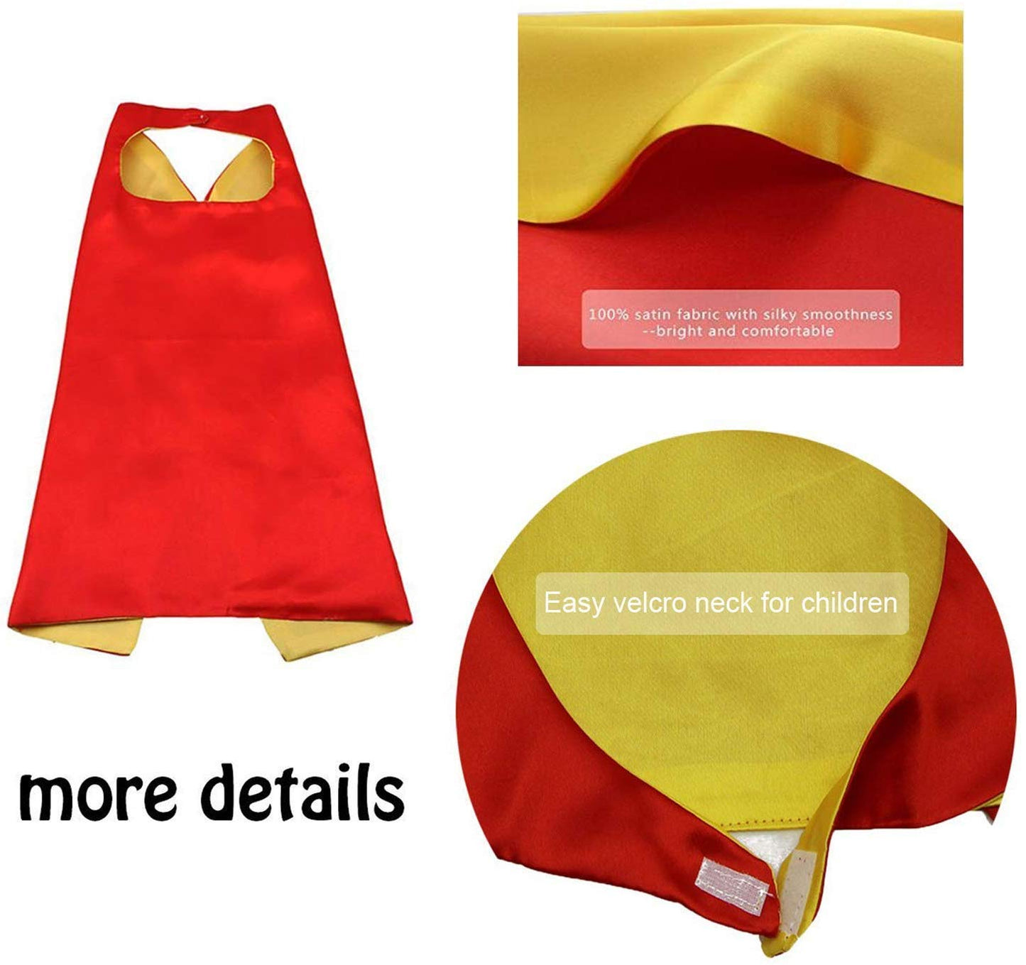 COTATERO Kids Superhero Capes Set (4PCS) - Colorful Nylon Costumes for Birthday Party & Christmas Gift, 27*27 inches