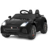 Costzon Ride On Car, 12V Licensed Jaguar F-Type Svr Battery Powered Ride On Toy W/Remote Control, Front/Rear Lights, Mp3, Music, 3 Speeds, Spring Suspension, Electric Vehicle For Kids (Black)