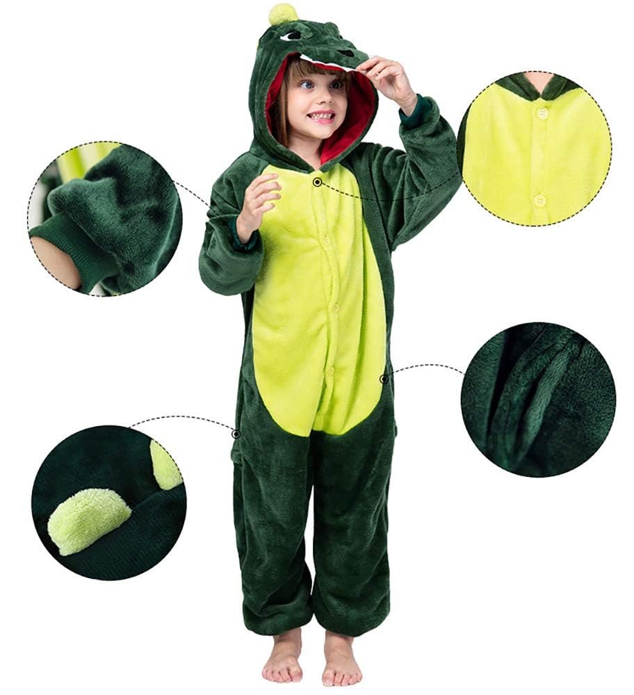 Seawhisper Dinosaur Onesie Kids Dino Suit Dinosaur Costume For Kids Boys Girls Animal Jumpsuit 7-8