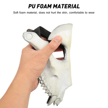 Amosfun Sheep Head Mask Halloween Sheep Skull Cosplay Mask Halloween Party Horror Mask for Cosplay Party Props (Beige)