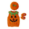 HengShunRui Baby Girl Boy Halloween Outfit Pumpkin Tops Hat Footies Halloween 6-12 Months