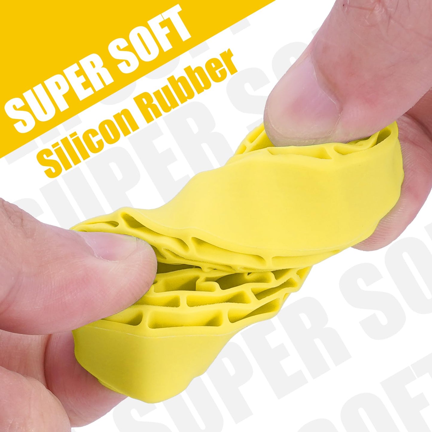 INJORA 4pcs Silicone Rubber Inserts for 56-58mm*24mm 1.0'' Tires(Small Yellow)