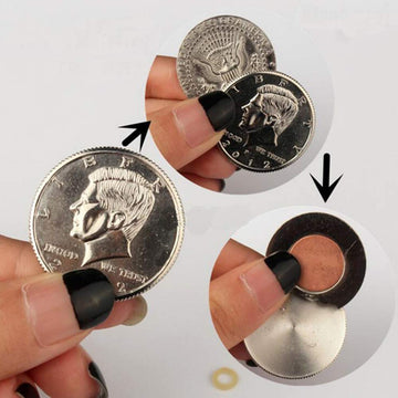 Wsnming Magic Flipper Coin Half Dollar Coin Magic Tricks Professional Magician Props Close Up Magic Stage Illusions