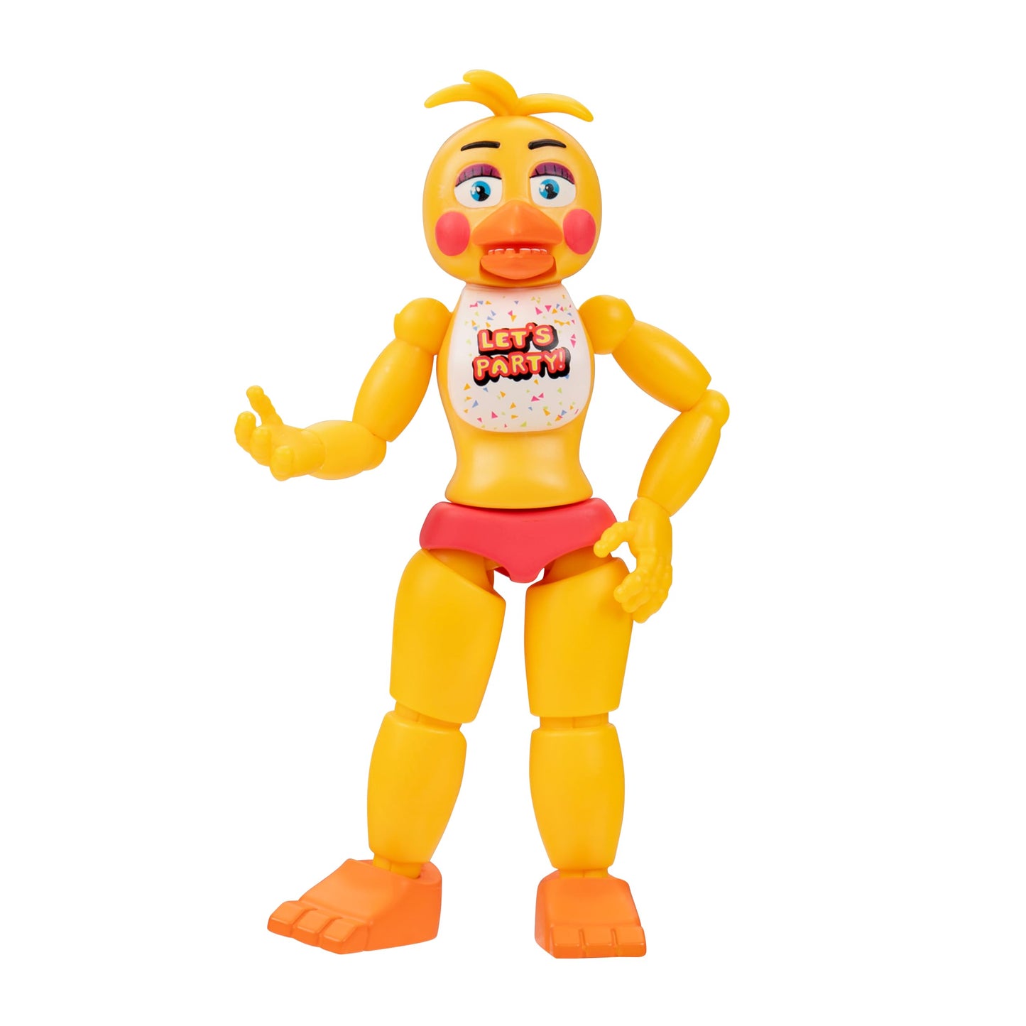Jazwares Five Nights at Freddys Toy Chica - 5-Inch Articulated Figure with Jumpscare Feature and Glow-in-The-Dark Eyes
