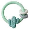 Itzy Ritzy Silicone Teether With Rattle; Rattle Teether Features Rattle Sound, Two Silicone Teething Rings And Raised Texture To