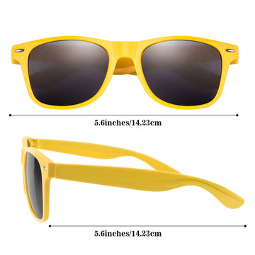 TUPARKA 20 Pack Yellow Kids Sunglasses - Perfect for Summer Pool Parties, Birthday Favors, and Goody Bag Fillers, One Size