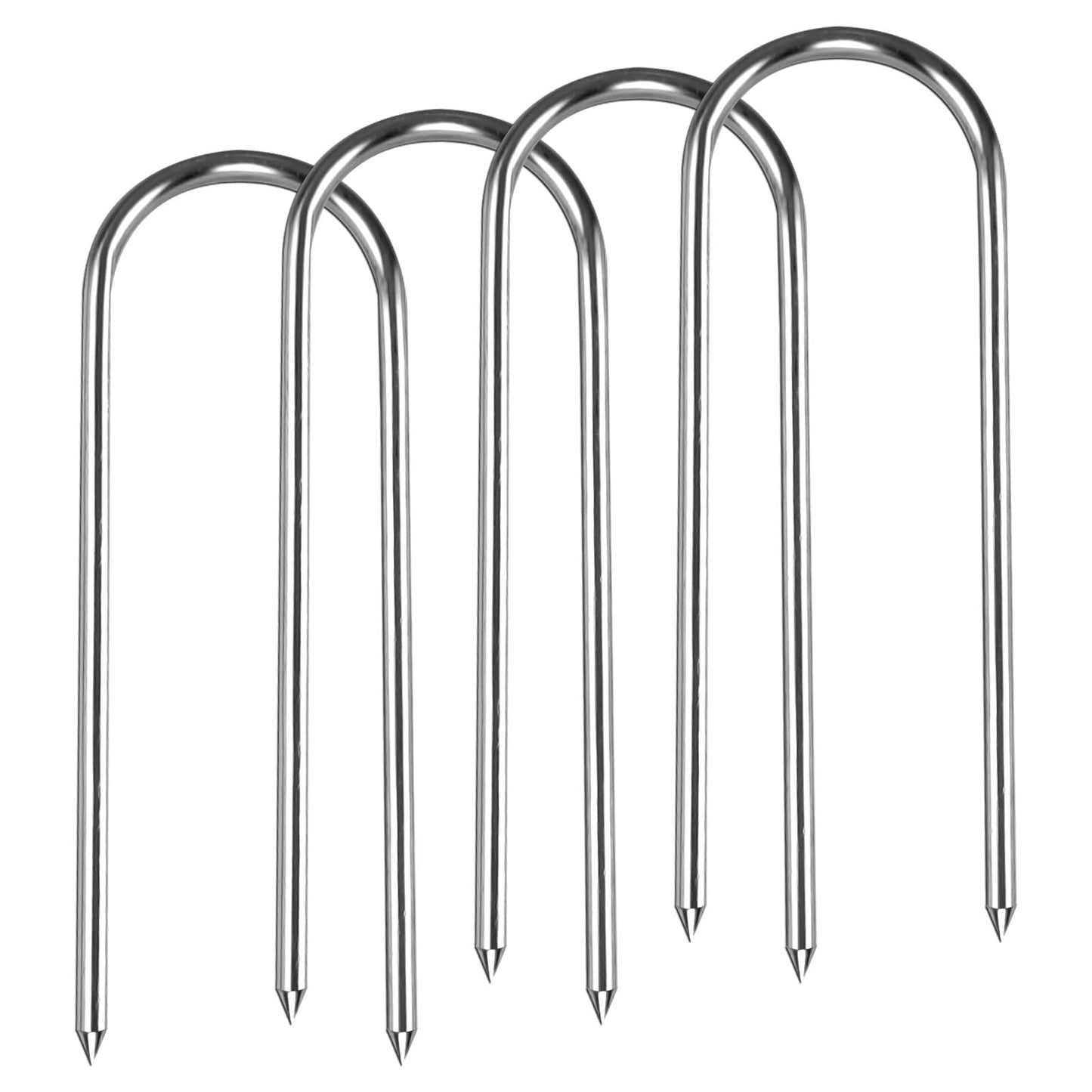 Trampolines Wind Stakes Heavy Duty U Type Sharp Ends Safety Ground Anchor Galvanized Steel For Soccer Goals, Camping Tents And H