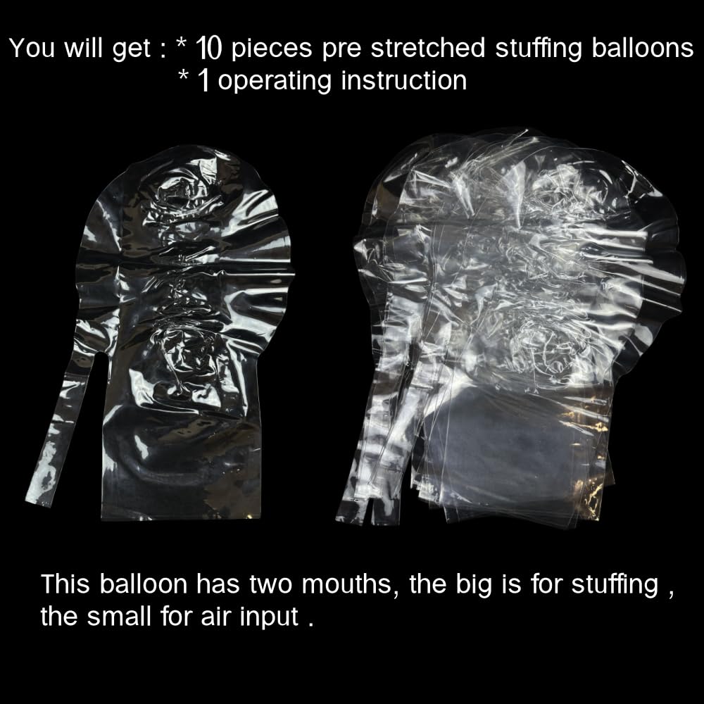Large Clear Balloons For Stuffing, 10Pack Big Pre Stretched Extra Wide Mouth Bobo Balloons, Giant Wrap Gifts Transparent Balloon