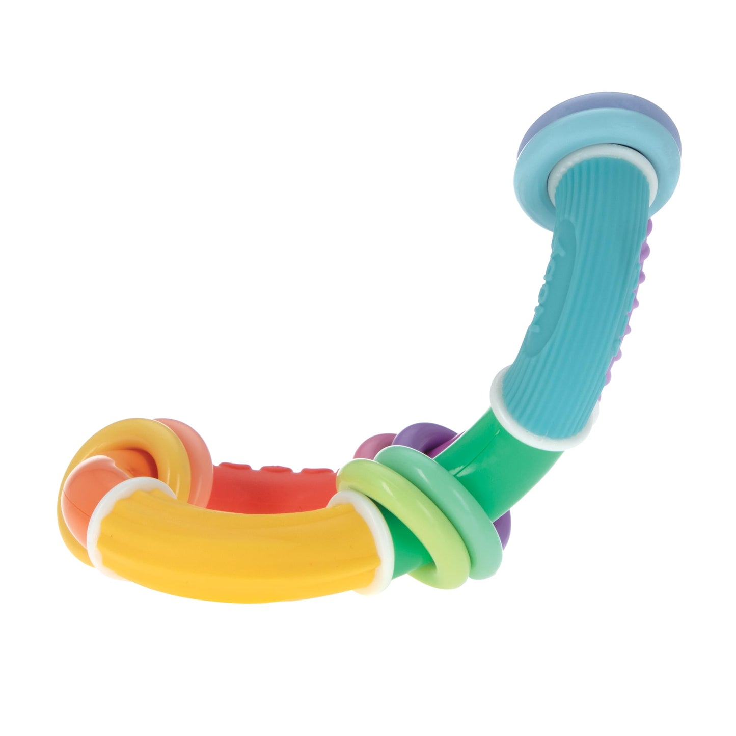 Nuby Twist-a-Ring Rattle Teether Toy for Babies - Toy for Baby Teething Relief - 6+ Months