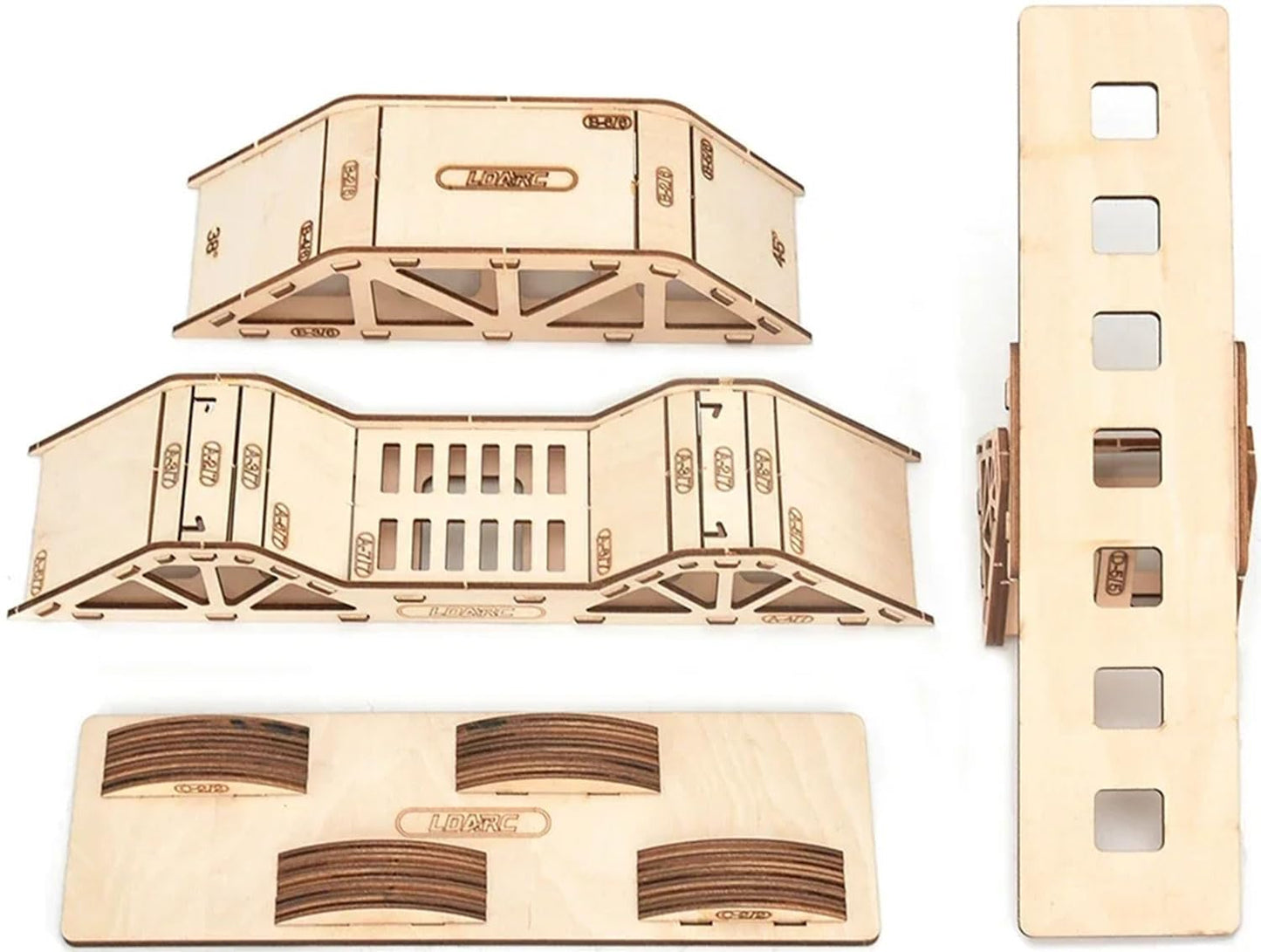 LDARC Climbing Kit Obstacle Course 4-Piece Set for X43 Crawler/M58 Buggy, Canopy, Teeter Totter, Ramps, Rolling Roads -Like New