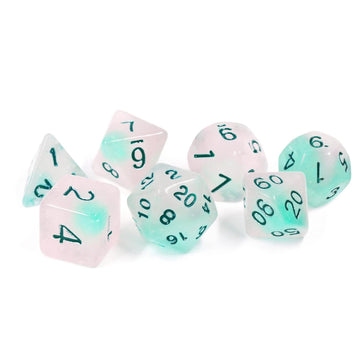 Sirius Dice Sdz000602 Glowworm Frosted Dice - Set Of 7