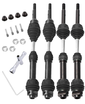 Drive Shaft CVD Axles Upgrades for 1/10 Slash VXL 4x4 Rustler Stampede Hoss VXL 4x4 4WD,4Pcs Front Rear Transmission Driveshaft