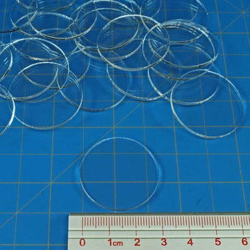 Litko Clear Circular Miniature Bases | 1.5Mm Thick | Round Figure Stands For Wargaming Boardgaming And Collectible Figures (32Mm