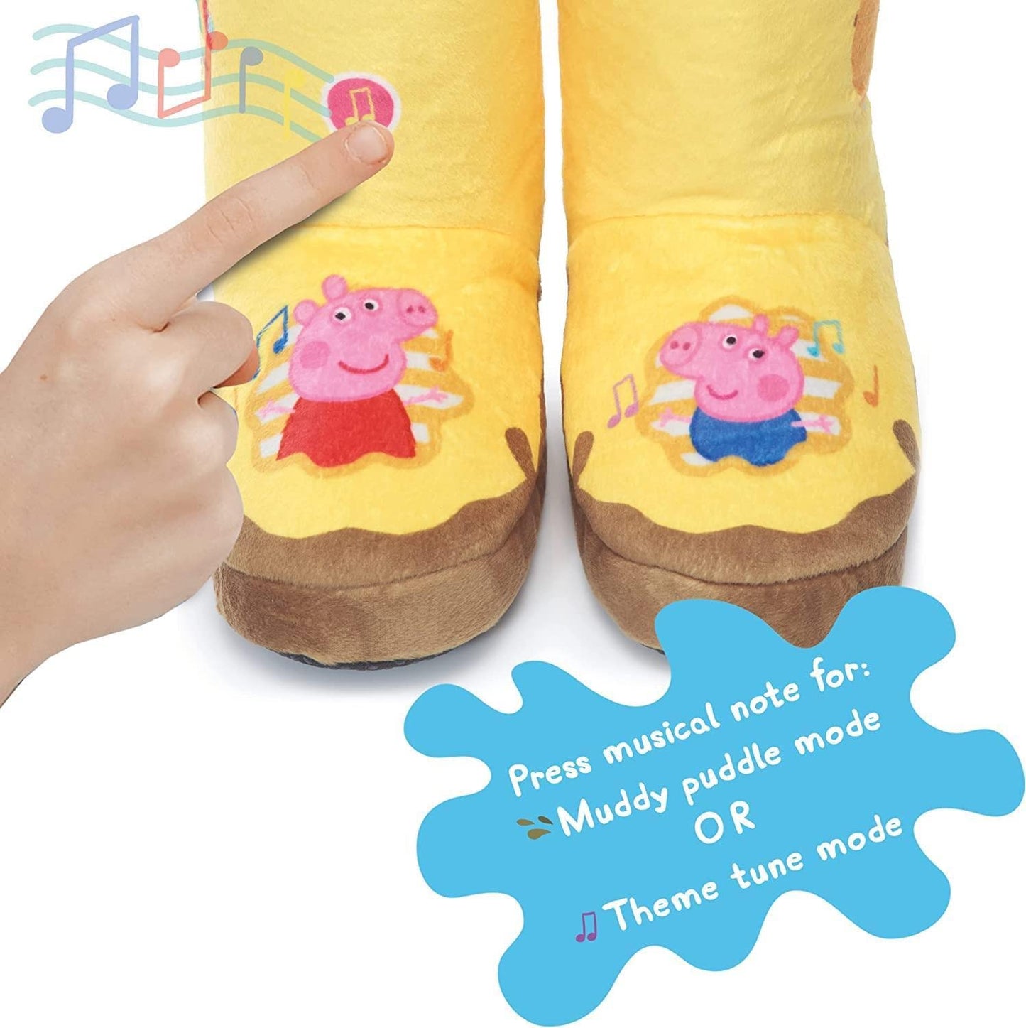 Peppa Pig Toys Muddy Puddle Boots With Sounds | Interactive Wearable Yellow Toy Wellies With Sound And Music Activated As You Walk Or Run