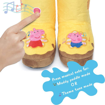 WOW! STUFF Peppa Pig Interactive Yellow Muddy Puddle Boots with Sounds - Wearable Toy Wellies for Kids