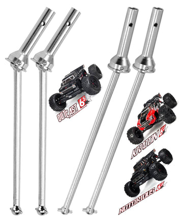 Drive Shaft Upgrades Part for Arrma 1/8 Kraton 6S BLX Outcast 6S BLX Notorious 6S BLX,ARRCat 4pcs Front Rear Drive Shaft Upgrade
