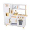 WoodenEdu Kitchen Playset for Kids Ages 3-8, Wooden Pretend Play Kitchen with Realistic Sounds, Including Telephone, Ice Maker,