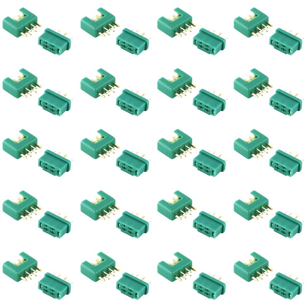 OliYin 20 Pairs MPX Multiplex Connectors 6 Pin MPX Plug Male and Female for RC LiPo Battery ESC Motor
