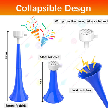 Vuvuzelas Soccer Horn Collapsible Blow Horns Noise Maker Loud Sound Sports Horn Noisemaker for Sporting Events School Graduation