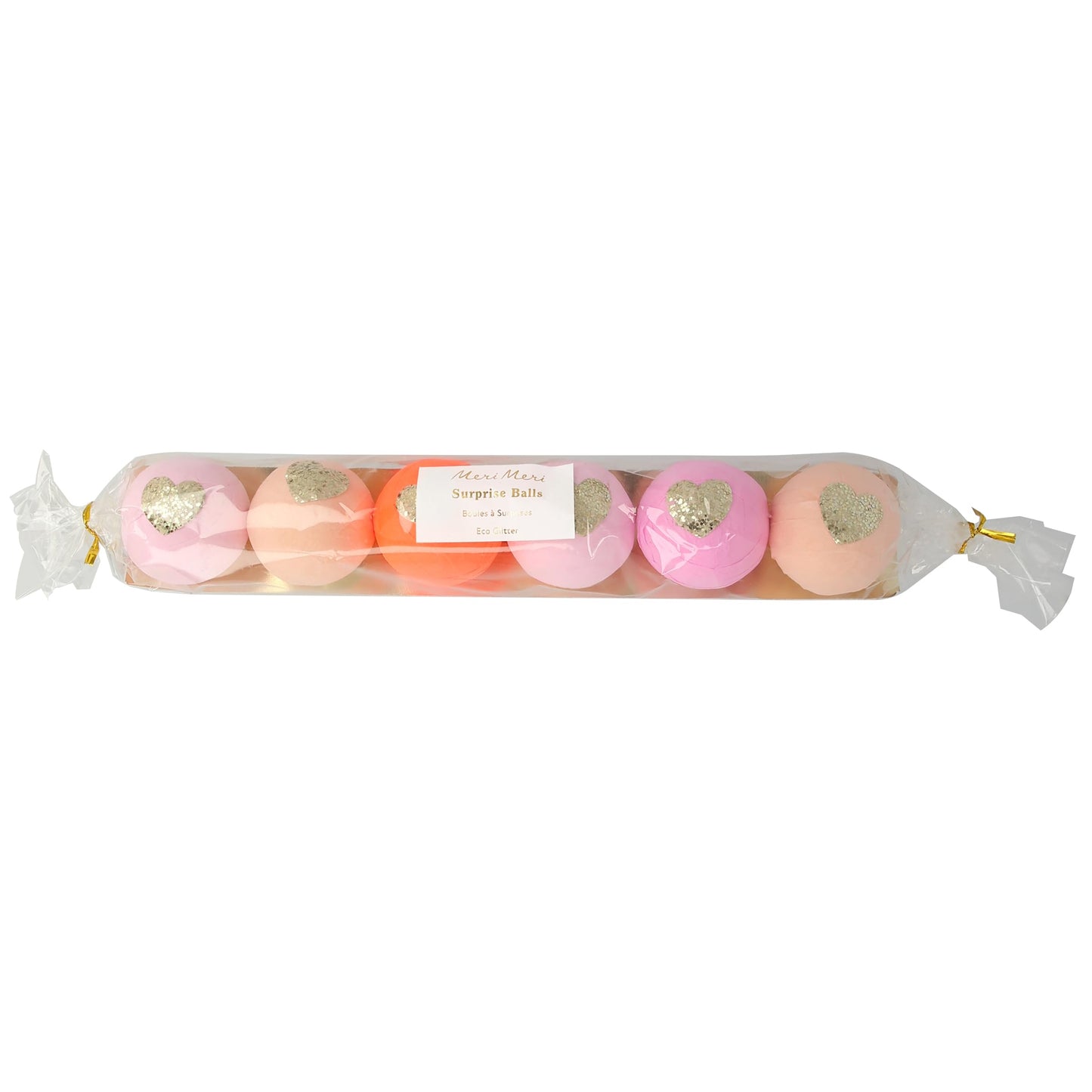 Meri Meri Pink Surprise Balls (Pack of 6) - Valentines Day