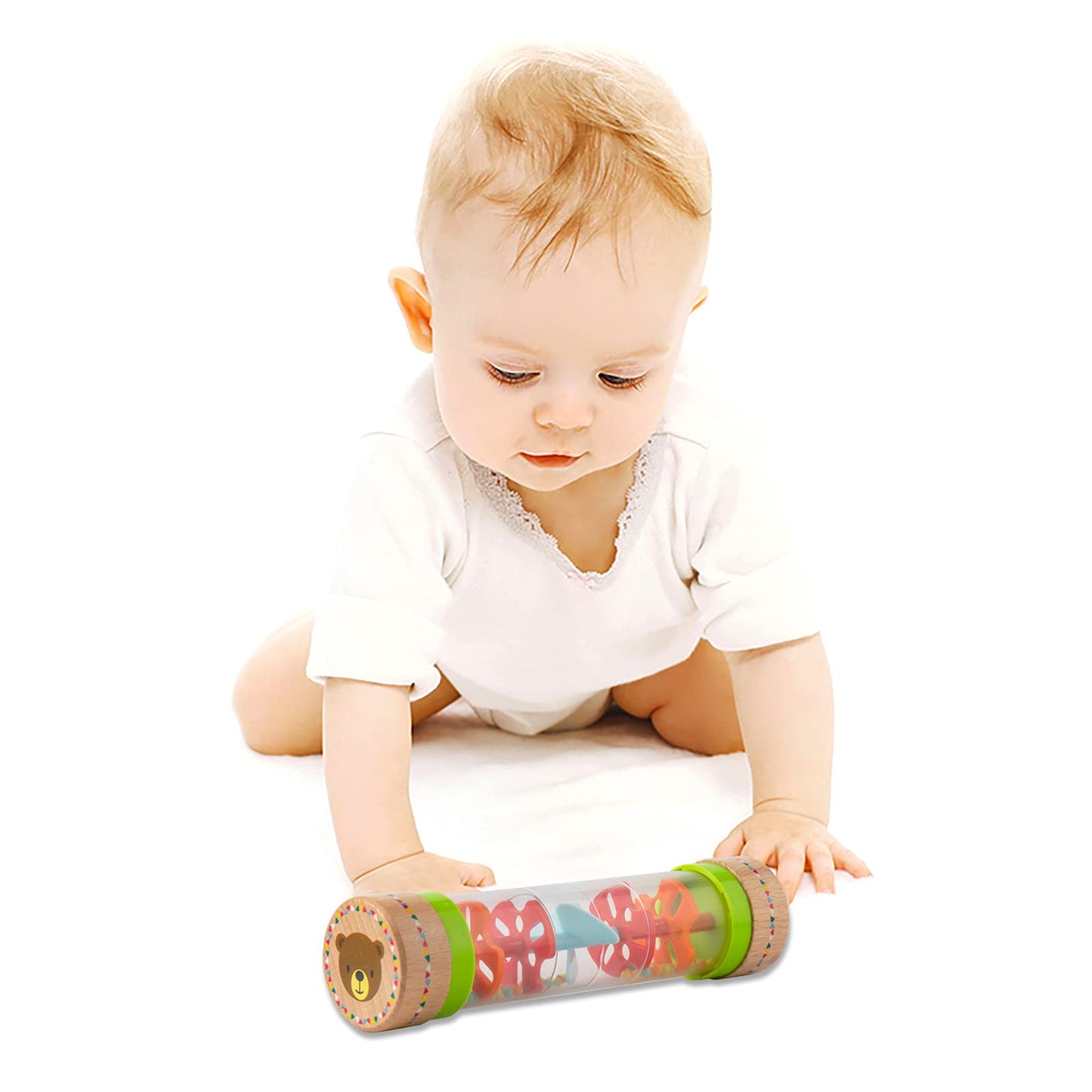 Musfunny Rainmaker Baby Rain Stick Toys For Kids: 8 Inch Rainstick Sensory Rattle Toys For Babies,Shaker Rainfall Tubes Musical Instrument -Colorful
