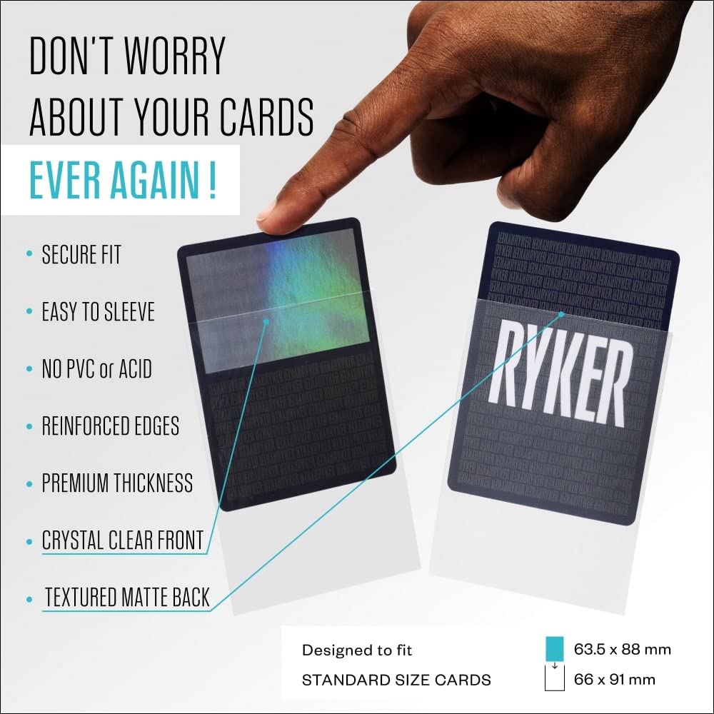 Ryker Sleeves Standard Size Matte Card Sleeves Compatible With Magic The Gathering Mtg Pokemon Trading Cards And Board Games (1