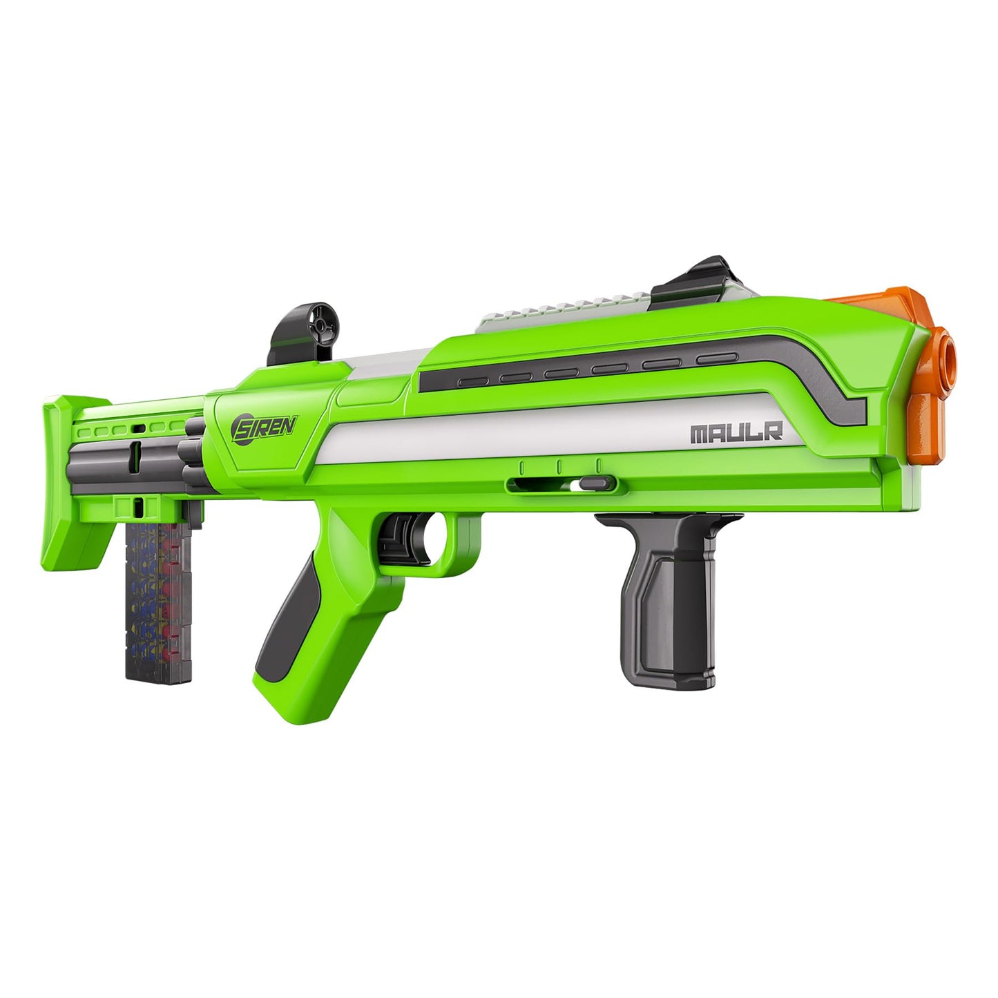 Siren Blasters Maulr Ultra Long Range Foam Dart Blaster, Pump-Action Multi-Shot, 200 Ft Range, 220 Fps, Adjustable Fire Power (C
