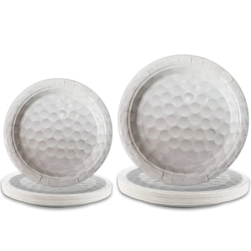 Gisgfim 48 Pcs Golf Birthday Plates Supplies Paper Golf Party Decorations Sports Theme Dessert Dinner Plates Disposable Golf Par
