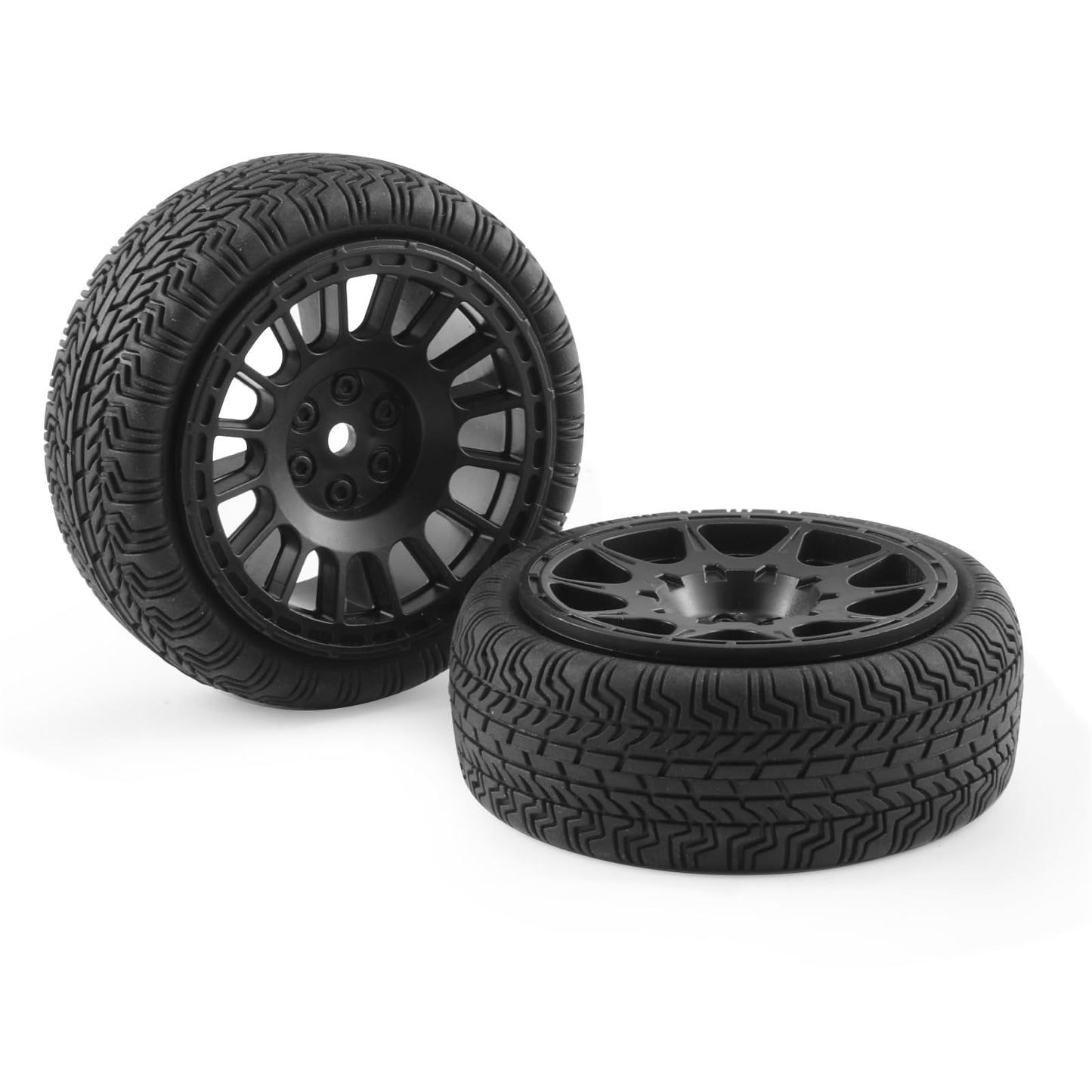 Shaluoman 4 Pcs Soft Rubber Tires With Foam Insert For 1/10 1/12 Traxxas Hsp Hpi Tamiya Tt02 Touring Drift Rally Car 65Mm Rc On-