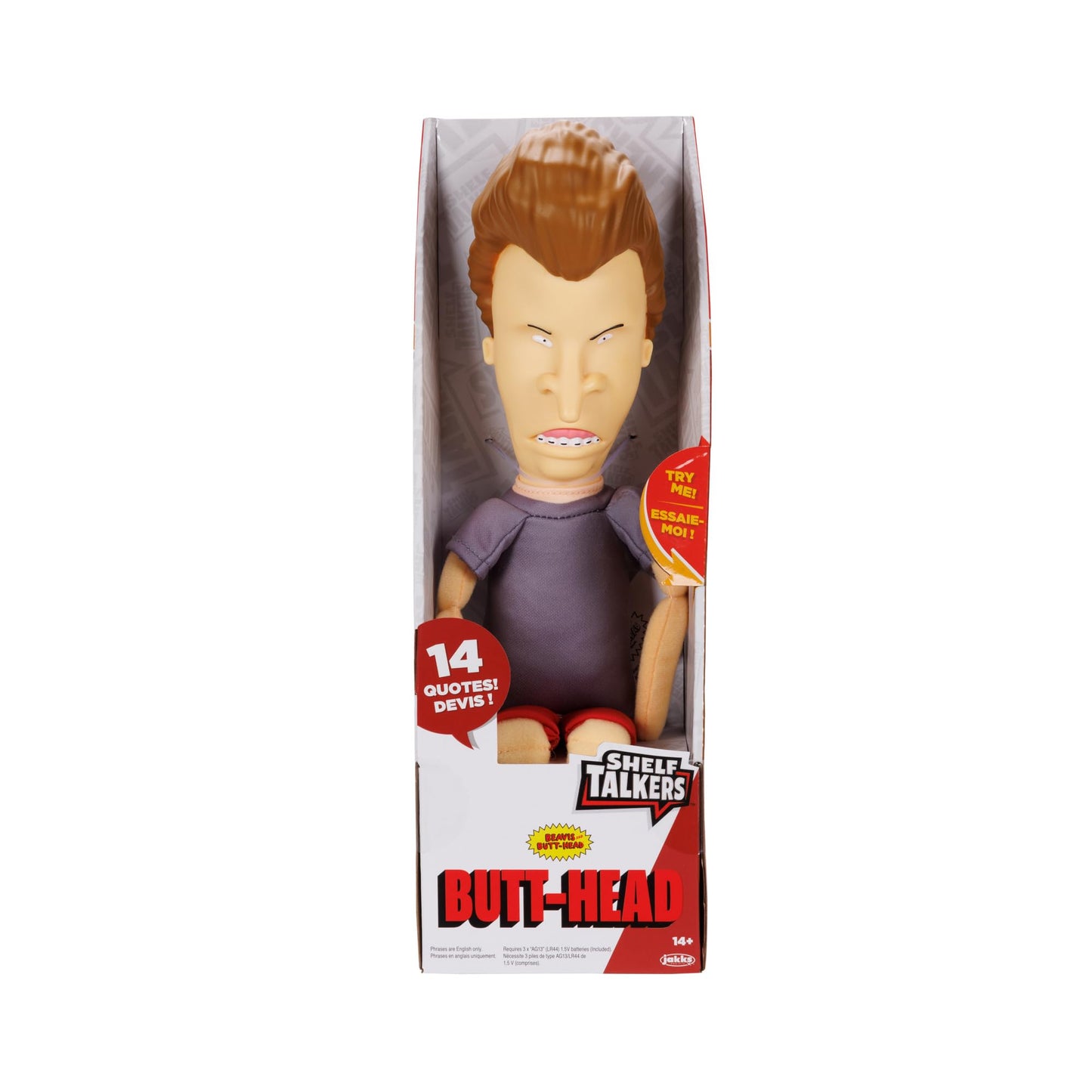 Shelf Talkers 12'' Talking Plush Butt-Head From Beavis & Butt-Head, Pull String Toy Collectible Plush