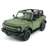 2-Door Convertible Bronco Badlands Model Car 1/36 Scale Diecast Toy Cars Metal Alloy Childrens Vehicles, Pull Back Doors Open, B