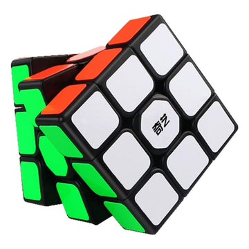 Cubelelo QiYi Sail W 3x3 Black Speedcube Magic Cube for Kids & Adults Magic Speedy Stress Buster Brainstorming Puzzle (Multicolo