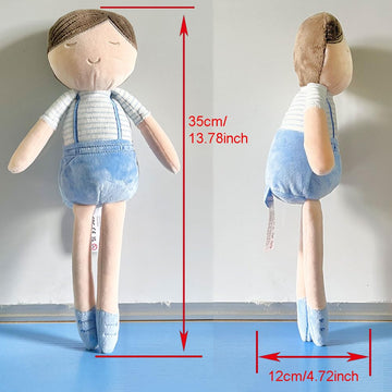 FLUFFYFUN Baby Doll Plush Ballerina Doll 13.7" - Soft Polyester, Boy Variant, Model DB01