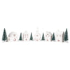 Mark Feldstein & Associates Village With Trees Winter White Glazed Porcelain Holiday Tabletop Figurines, Set Of 11, 7 Inch