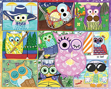 Heritage Puzzle Owls On Vacation - 1000 Piece Jigsaw Puzzle